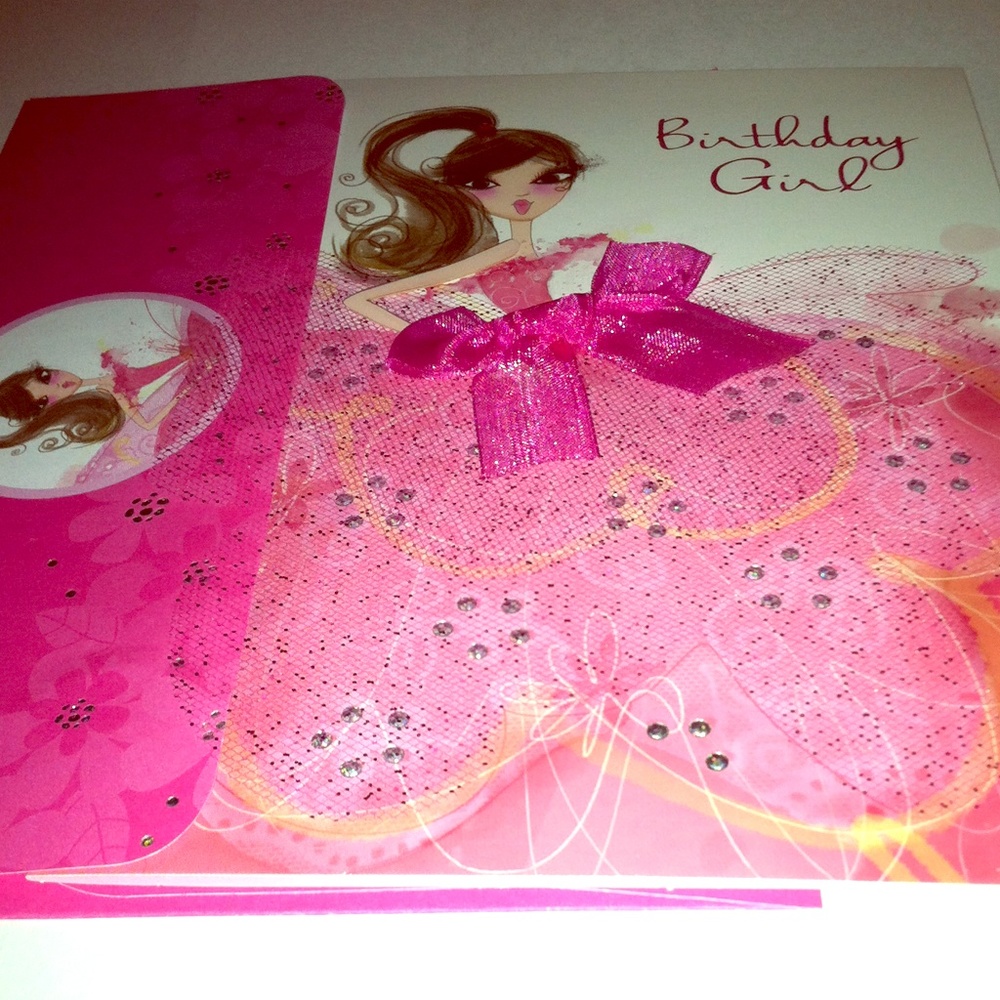 Girls custom Happy Birthday Cards with Envelope
